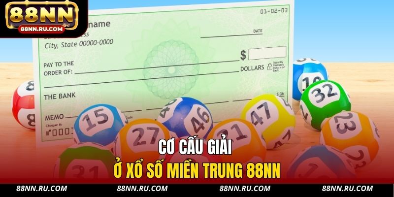 Cơ cấu giải ở xổ số miền Trung 88NN