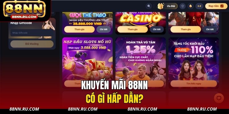 Khuyến mãi 88NN có gì hấp dẫn?